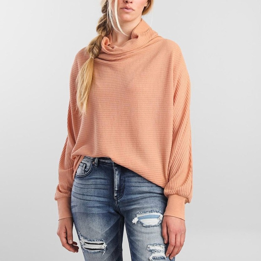 White Crow NWOT Buckle Klamath Dolman Cowl Neck Top in Petal Pink Size Small